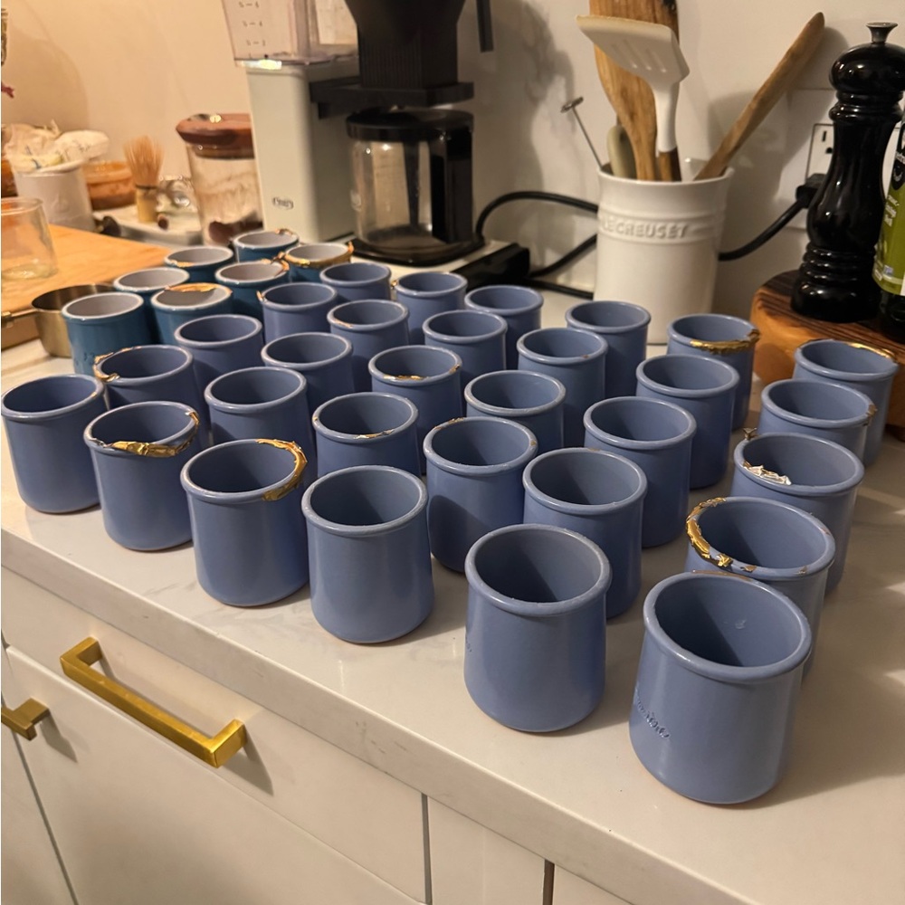 Blue Ceramic terracotta jar Set of 36